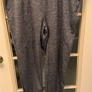 Men's Dark Gray/White Sweatpants